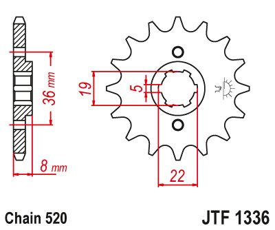 ATC 350 X (1985 - 1986) steel front sprocket | JT Sprockets