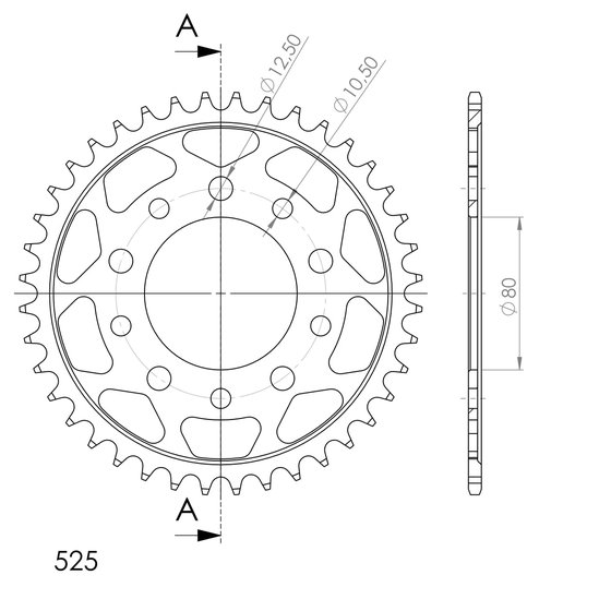 CB 500 (1994 - 2003) supersprox / jt rear sprocket 1332.40 | Supersprox