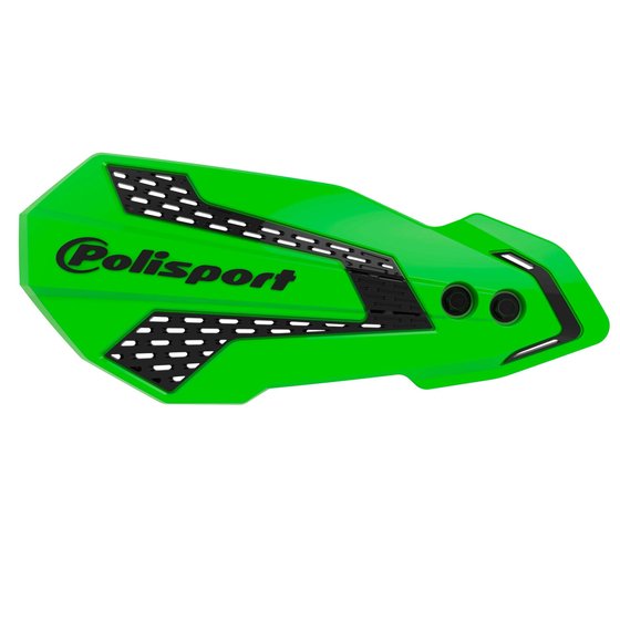 CR 125 R (2007 - 2007) mx flow handguards in green/black | POLISPORT