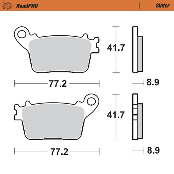 CBR 600 F (2011 - 2013) sintered rear brake pad | MOTO-MASTER