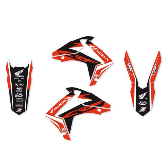 CRF 450 X (2013 - 2016) complete sticker set and seat cover | BLACKBIRD