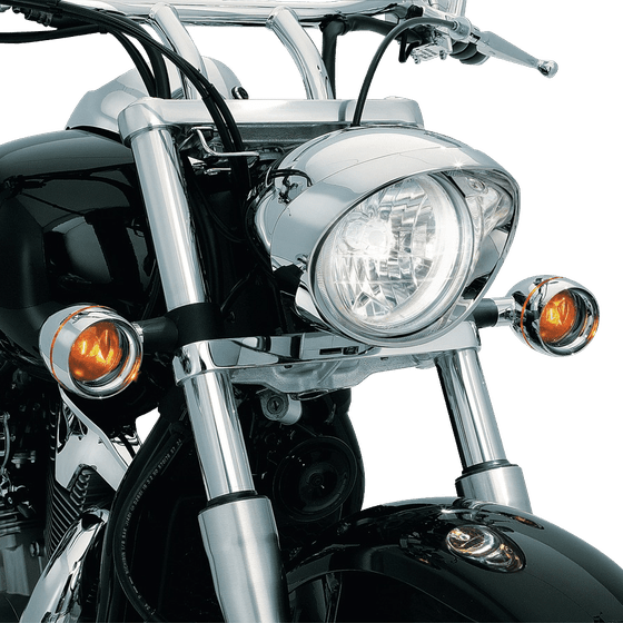 VT 1300 CX FURY (2010 - 2019) deep dish amber lenses with bezels | KURYAKYN