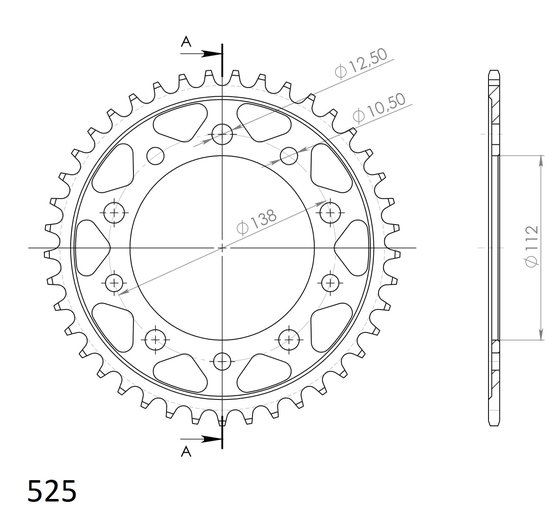 VT 750 C2 SHADOW (2000 - 2003) supersprox / jt rear sprocket 1304.41 | Supersprox