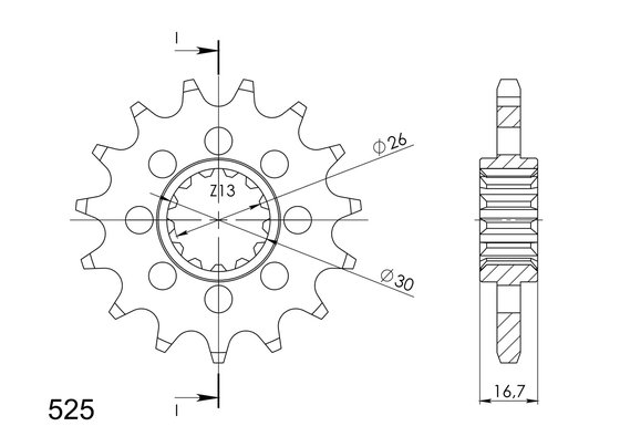 CBR 650 (2014 - 2022) supersprox front sprocket 1370.15 | Supersprox