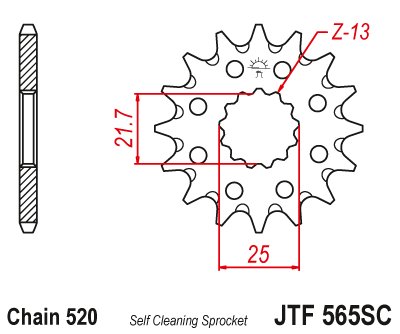 XL 600 V TRANSALP (1987 - 2000) front sprocket racing 14tooth pitch 520 jtf56514sc | JT Sprockets