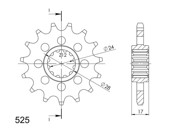 CBF 600 N (2004 - 2007) supersprox front sprocket 1371.15 | Supersprox