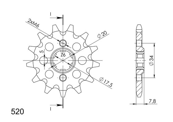 NSR 125 R (1989 - 1993) supersprox / jt front sprocket 327.13 | Supersprox