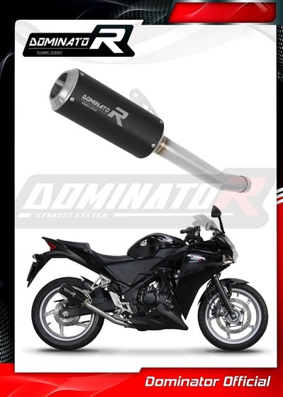 CBR 250 R (2011 - 2013) exhaust silencer muffler gp black | Dominator