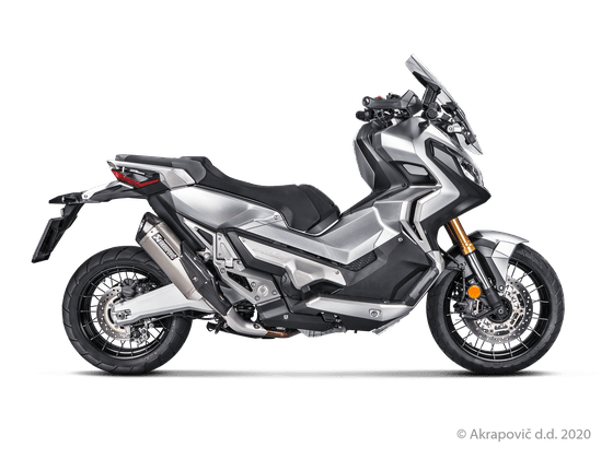 X ADV 750 (2017 - 2022) slip-on line muffler with titanium carbon end cap | AKRAPOVIC