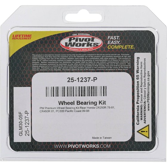 PC 800 PACIFIC COAST (1989 - 1998) wheel bearing kit rear | All Balls