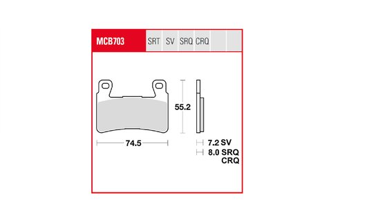 CBR 929 RR FIREBLADE (2000 - 2001) trq brake pad sintered race | TRW