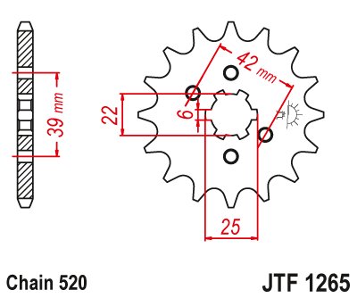 XL 250 S (1978 - 1981) steel front sprocket | JT Sprockets