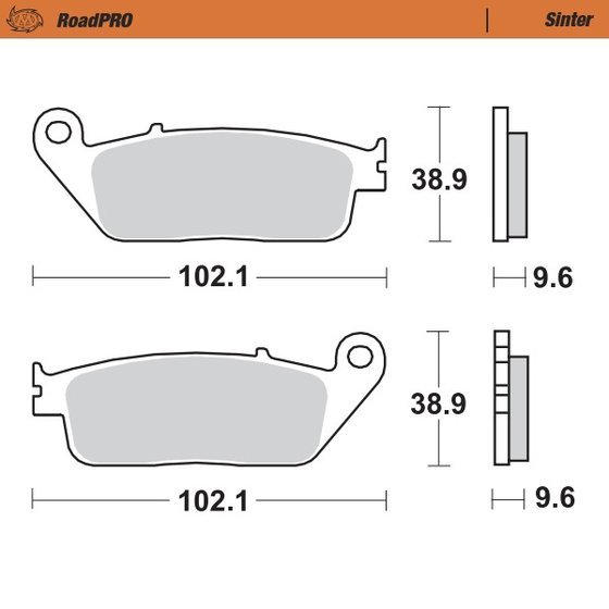 VFR 750 F (1988 - 1997) sintered rear brake pad | MOTO-MASTER