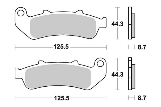 CBR 1000 F (1993 - 1999) brakepads sintered rear | SBS