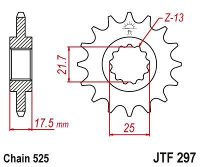 CB 500 (1994 - 2003) steel front sprocket | JT Sprockets