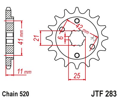 VT 250 MAGNA (1983 - 1988) steel front sprocket | JT Sprockets