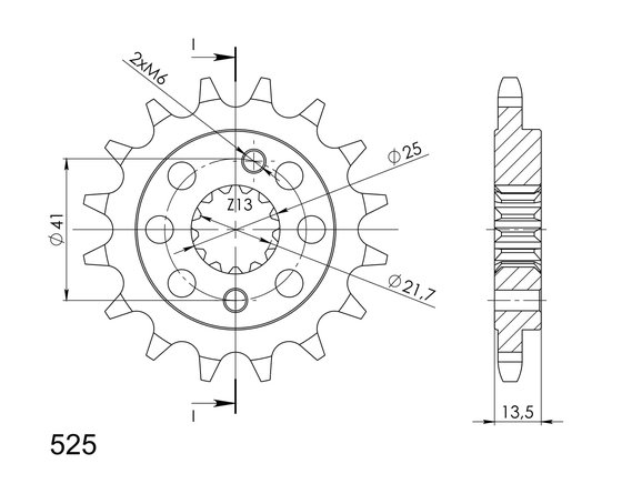 NT 650 V DEAUVILLE (1988 - 1991) supersprox / jt front sprocket 296.16 | Supersprox