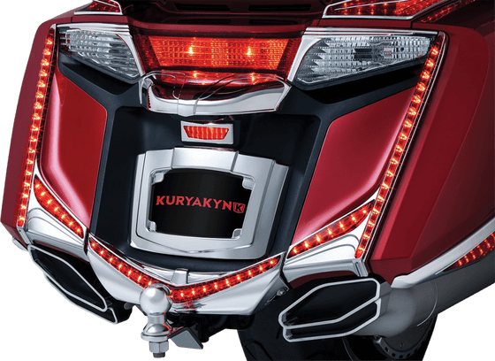 NRX 1800 VALKYRIE RUNE (2014 - 2016) vertical rear led light strips with red lenses chrome | KURYAKYN