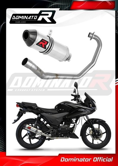 CBF 125 (2009 - 2014) full exhaust system silencer hp3 | Dominator