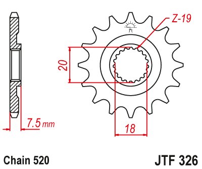 CR 125 R (1987 - 2003) steel front sprocket | JT Sprockets