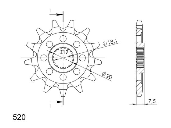 CR 125 R (1987 - 2003) front sprocket | Supersprox