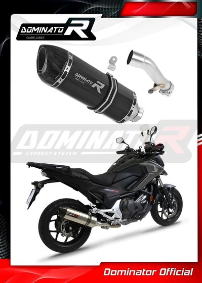 NC 750 S (2012 - 2020) exhaust silencer muffler hp1 black | Dominator