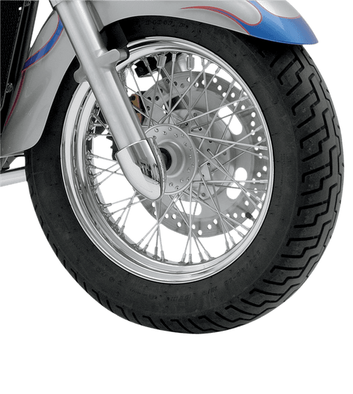 VTX 1300 C (2004 - 2009) chrome fork bottom cones with axle nut covers | BARON