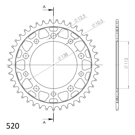 CB 500 F (2013 - 2019) supersprox / jt rear sprocket 1303.41 | Supersprox