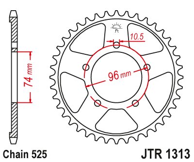 CBR 400 RR (1988 - 1989) steel rear sprocket | JT Sprockets