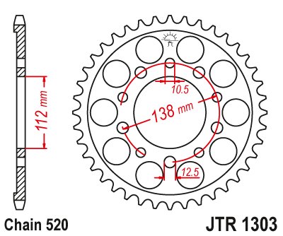 CBR 600 F (1991 - 2013) steel rear sprocket | JT Sprockets