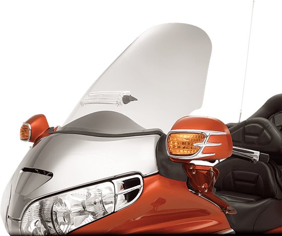 GL 1800 GOLD WING (2001 - 2017) sweptback clear windshield | SHOW CHROME