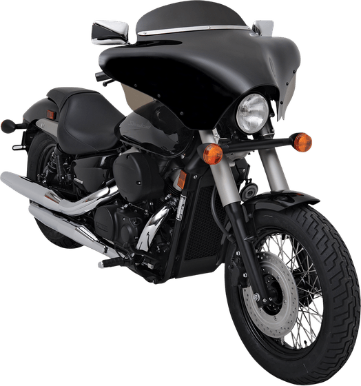 VT 1300 CR STATELINE (2010 - 2016) standard black batwing fairing windshield - 5" | MEMPHIS SHADES HD