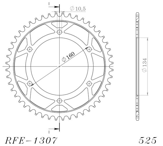 CBR 600 F (2001 - 2007) supersprox / jt rear sprocket 1307.45 | Supersprox