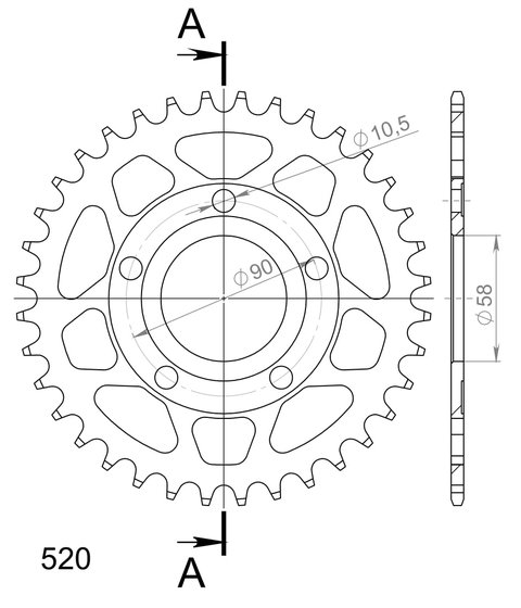 NSR 125 R (1993 - 1998) supersprox / jt rear sprocket 604.36 | Supersprox