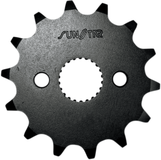 CR 85 R (1986 - 2007) 15t 420 pitch black steel front replacement sprocket | SUNSTAR SPROCKETS