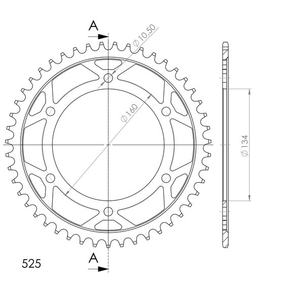 CBR 600 F (2001 - 2002) supersprox / jt rear sprocket 1307.46 | Supersprox