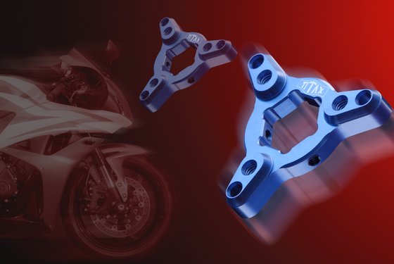 CBR 600 RR (2005 - 2006) front fork adjuster blue | TITAX