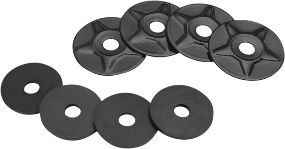 GL 1800 GOLD WING (2001 - 2022) 4 pack satin black star washers for fairings and windshields | SHOW CHROME