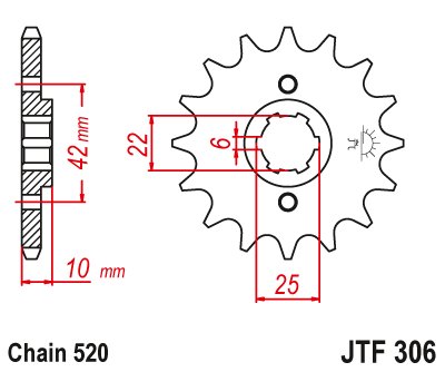 NX 650 DOMINATOR (1988 - 1988) steel front sprocket | JT Sprockets