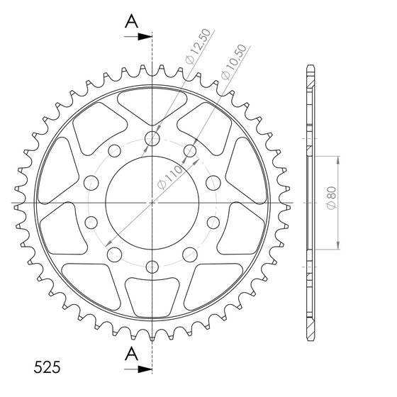 XRV 750 (1990 - 1992) supersprox / jt rear sprocket 1332.46 | Supersprox