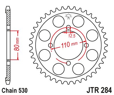 CB 750 (1971 - 1983) rear sprocket 39 tooth pitch 530 jtr28439 | JT Sprockets