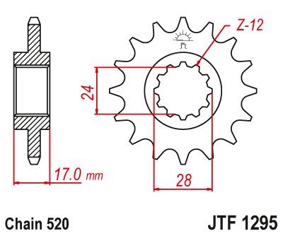 CBR 600 F (1991 - 1998) steel front sprocket | JT Sprockets