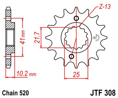 NX 650 DOMINATOR (1989 - 2001) steel front sprocket | JT Sprockets