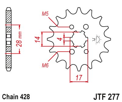 CRF 125 F (2014 - 2023) steel front sprocket | JT Sprockets