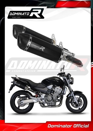 CB 900 F (2002 - 2007) exhaust silencer muffler hp1 black | Dominator