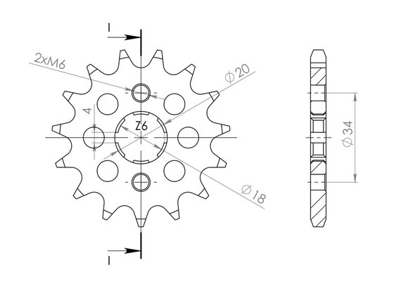 SL 125 S (1976 - 1980) supersprox / jt front sprocket 259.15 | Supersprox