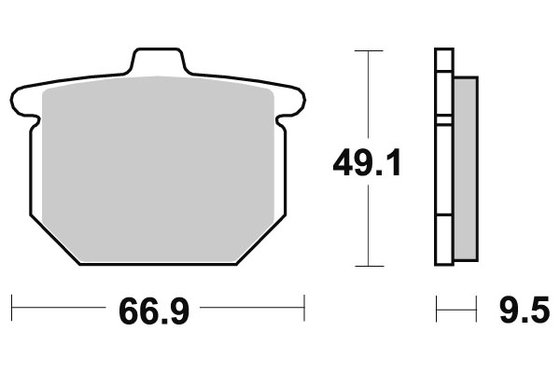 GL 1000 GOLD WING (1978 - 1982) brakepads ceramic | SBS