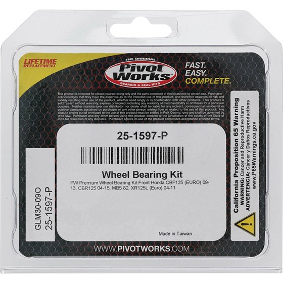 XR 125 (2004 - 2011) wheel bearing kit front | All Balls