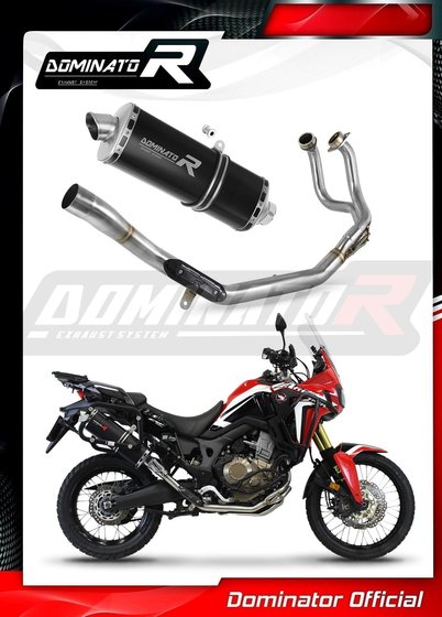 CRF 1000 L AFRICA TWIN (2015 - 2017) full exhaust system silencer p7 black | Dominator