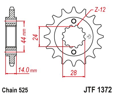 VT 750 S SHADOW (2011 - 2013) front sprocket 17tooth pitch 525 jtf137217 | JT Sprockets